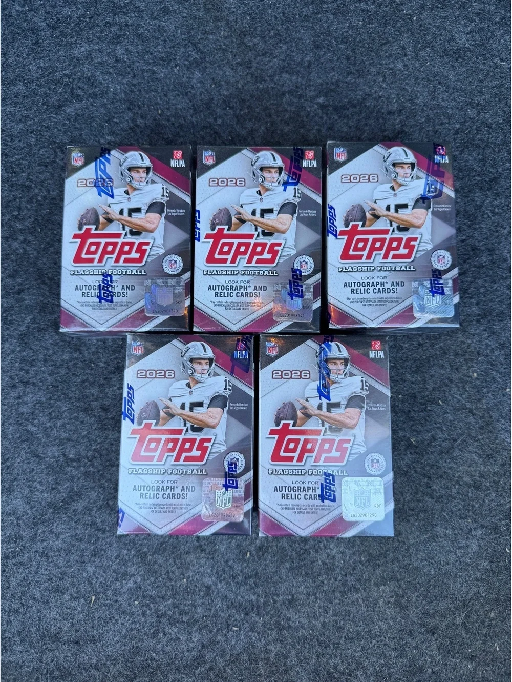 5x 2026 Topps Flagship Football Value Box